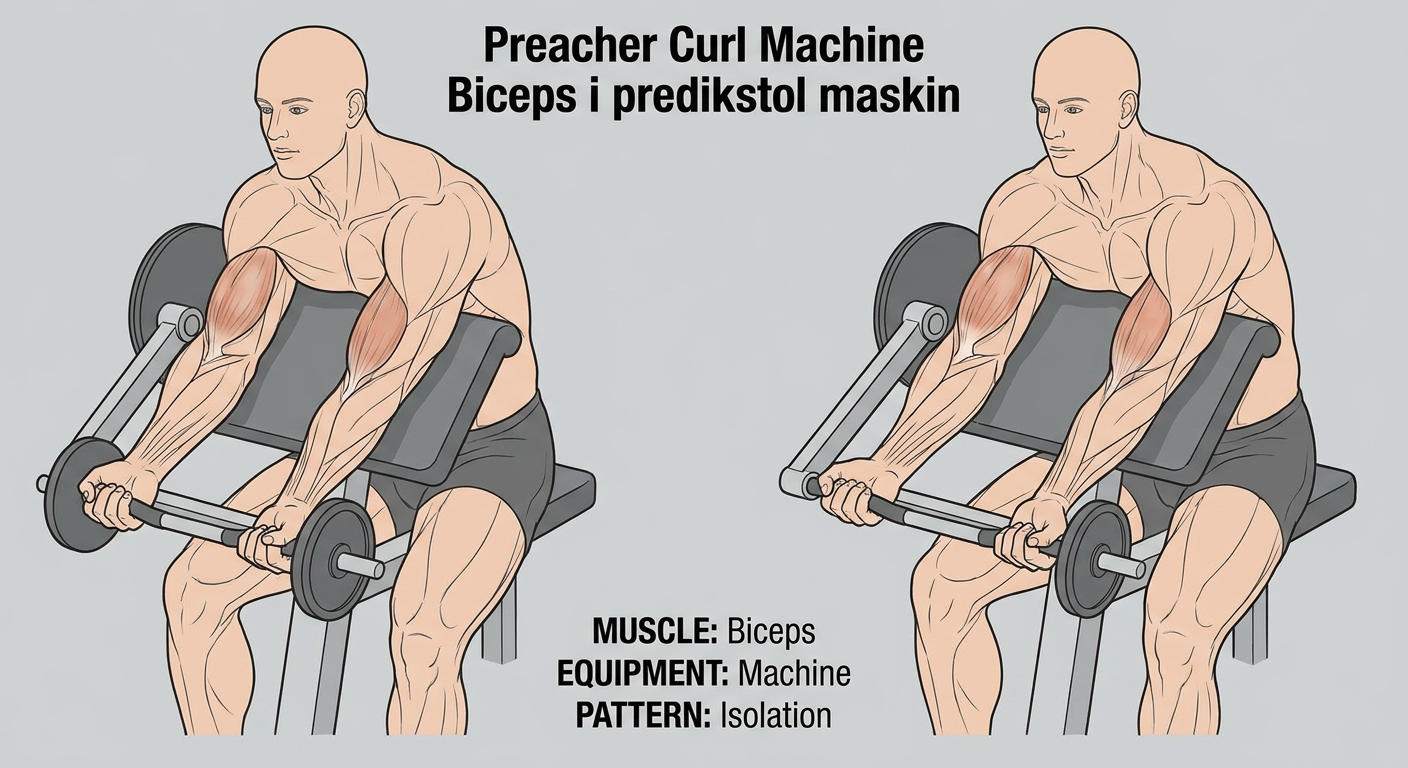 Biceps i predikstol maskin