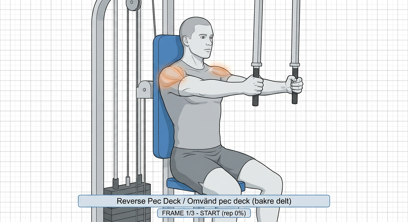 Omvänd pec deck (bakre delt)
