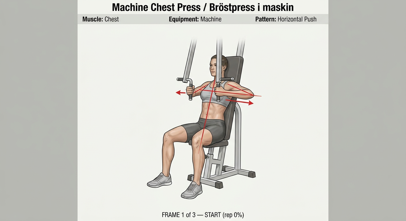 Bröstpress i maskin
